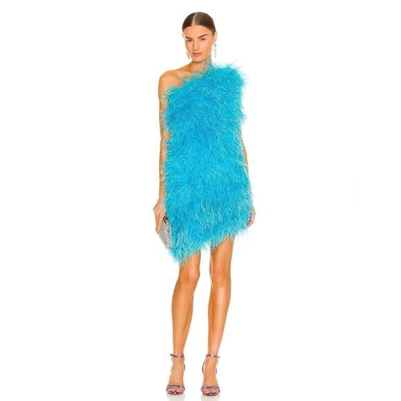 The Bar Turquoise Andre Mini Dress